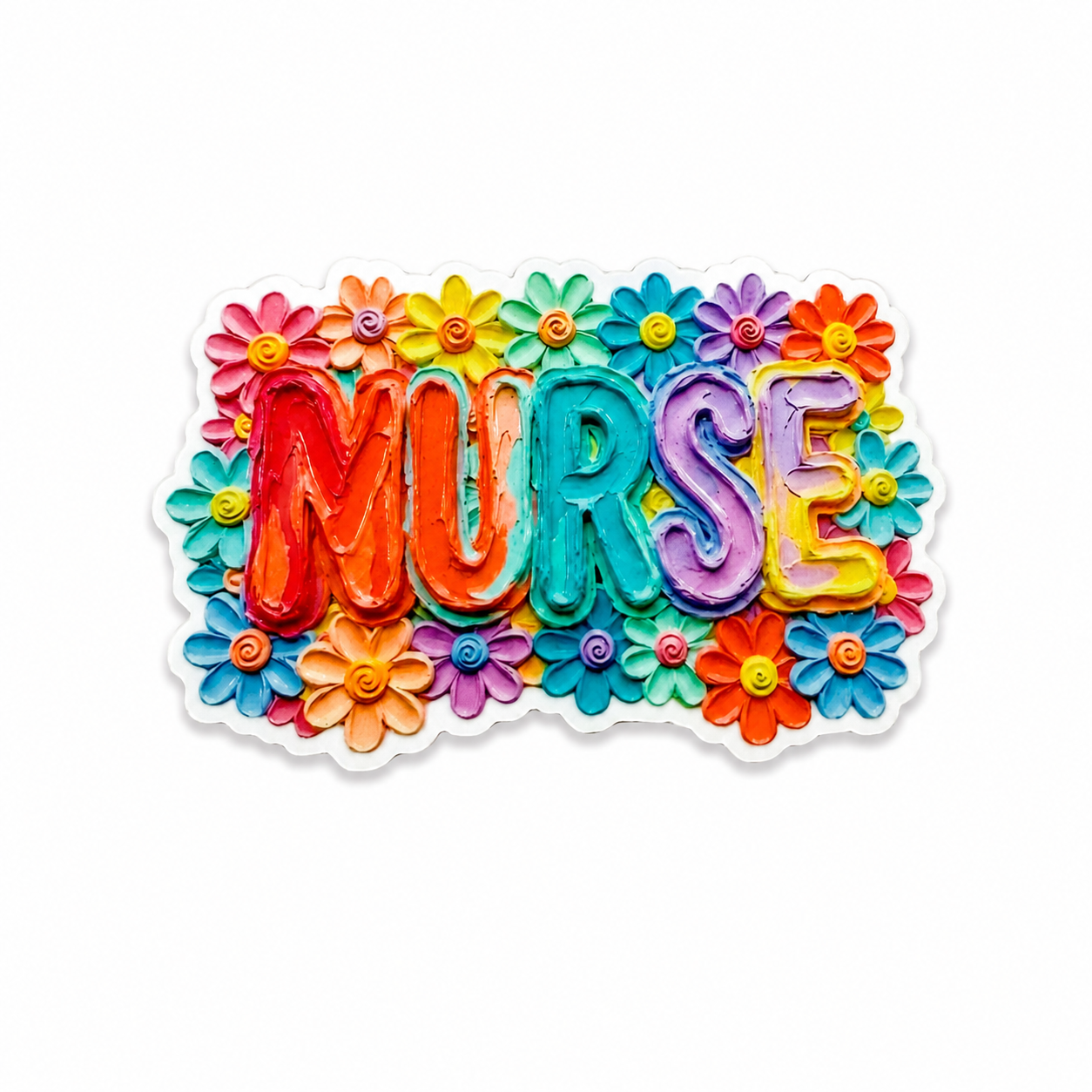 Floral Nurse | Plastic Add-On - BadgeSmith