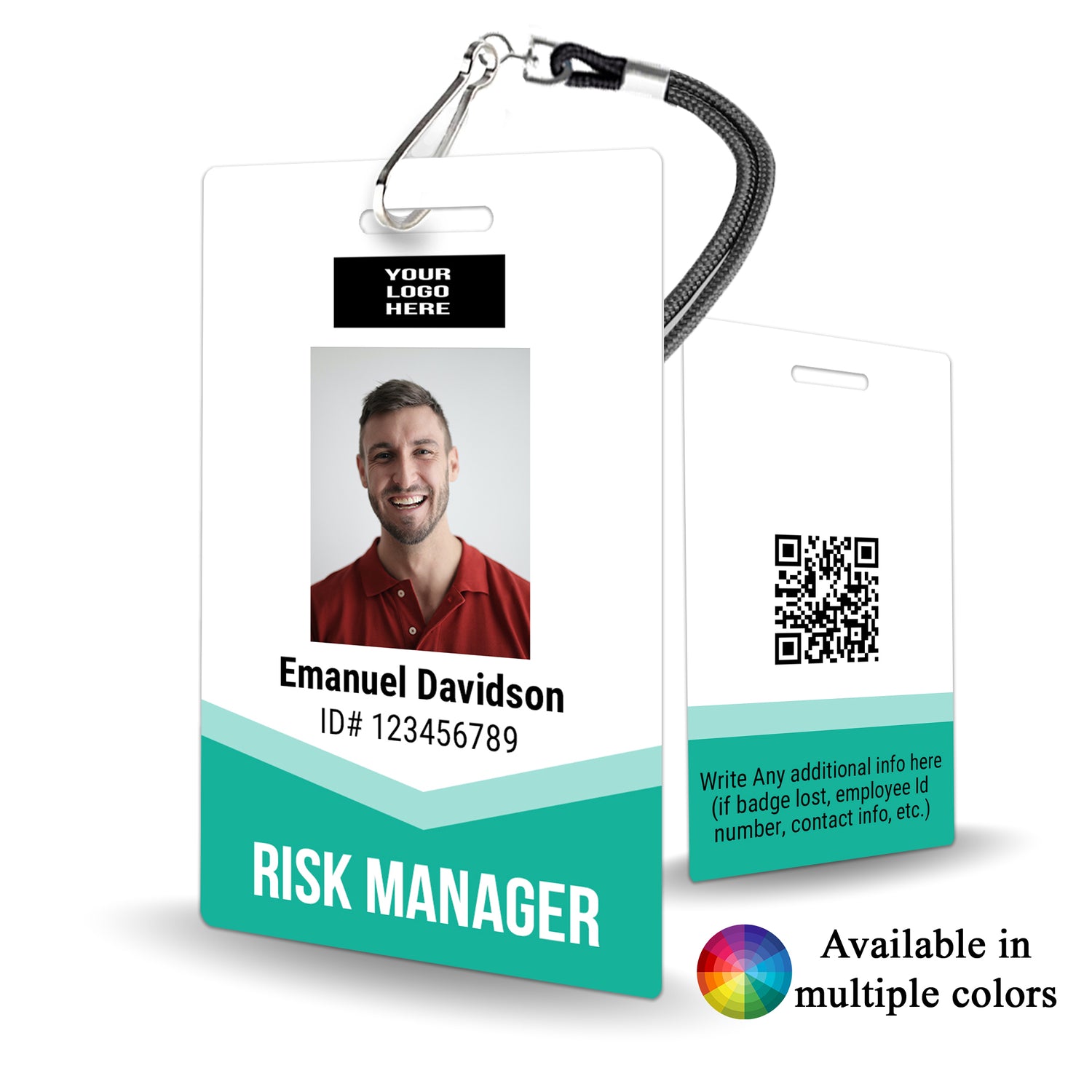 Nurse Staff Badge ID Card Custom Color - BadgeSmith