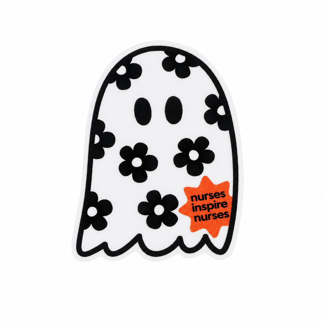 Limited Edition - Nurses Inspire Nurses Floral Ghost | Plastic Add-On - BadgeSmith
