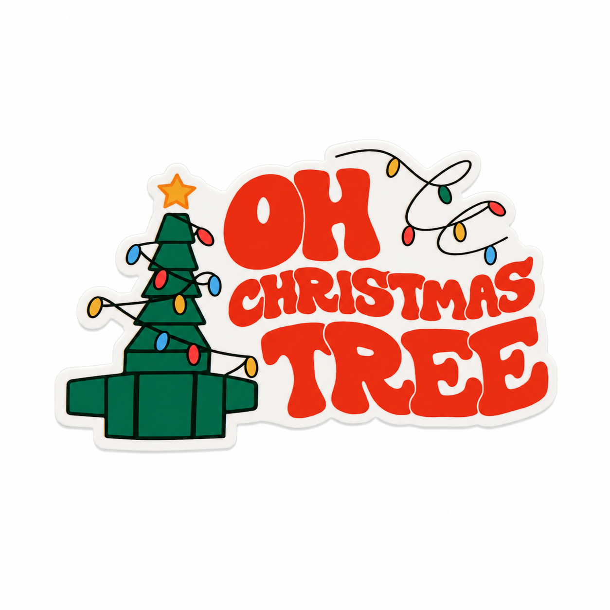 Oh Christmas Tree | Plastic Add-On - BadgeSmith