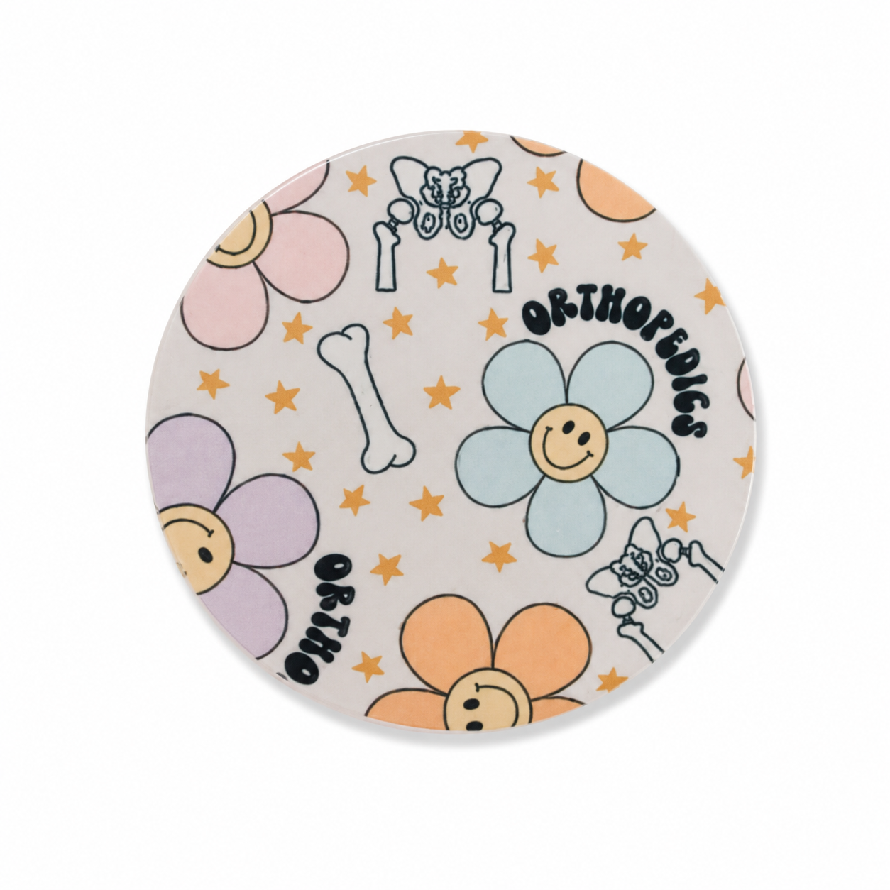 Orthopedics Floral | Hard Board Add-On - BadgeSmith