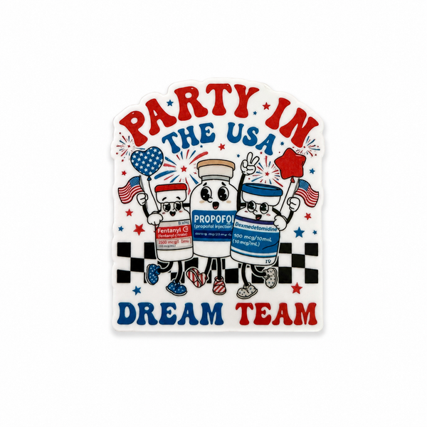 Party in the USA Dream Team | Plastic Add-On - BadgeSmith