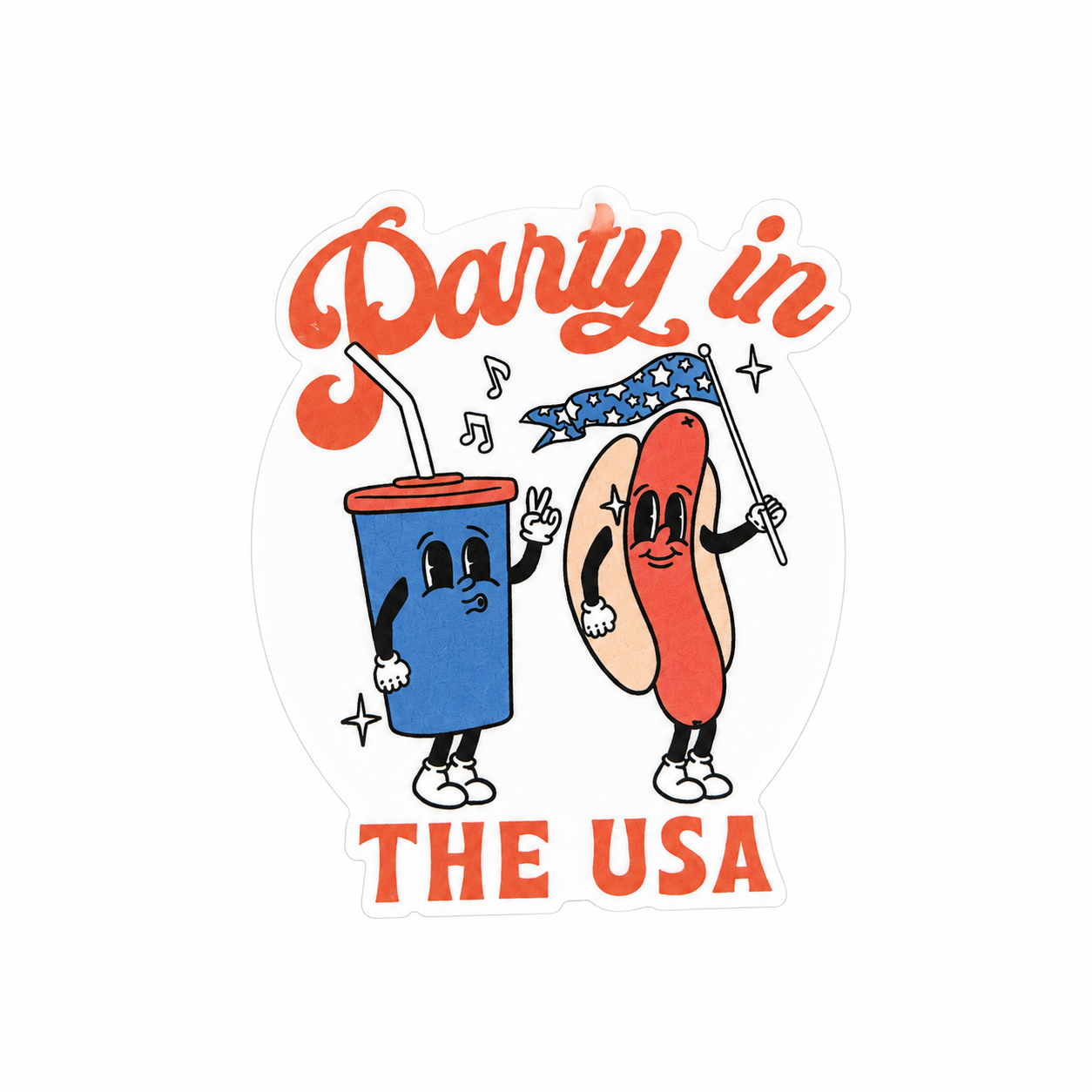 Party In The USA | Plastic Add-On - BadgeSmith