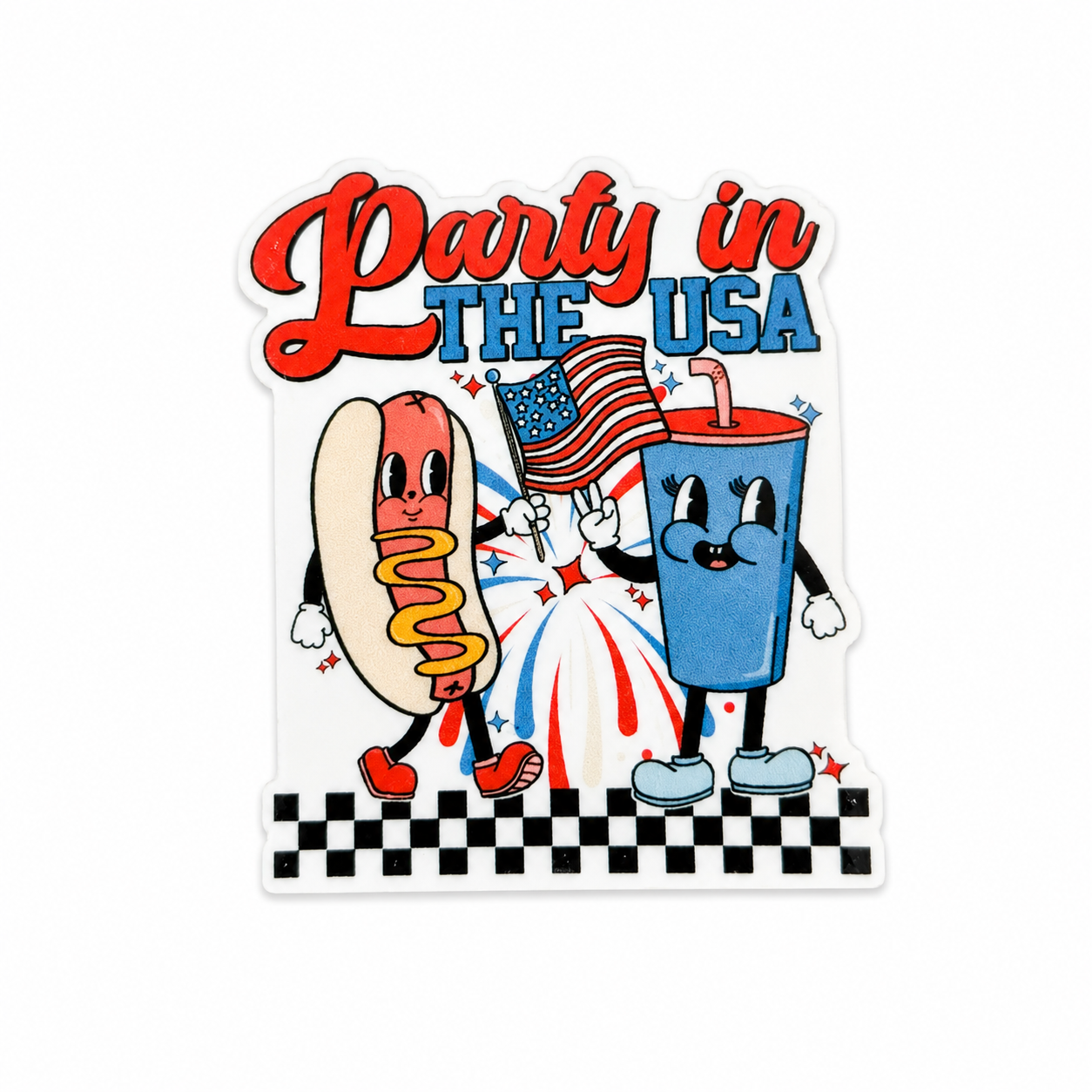 Party in the USA | Plastic Add-On - BadgeSmith