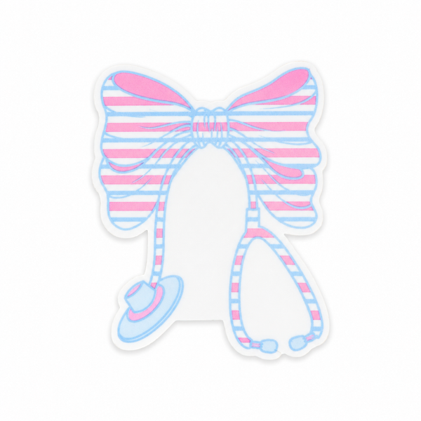 Pastel Bow Stethoscope | Plastic Add-On - BadgeSmith
