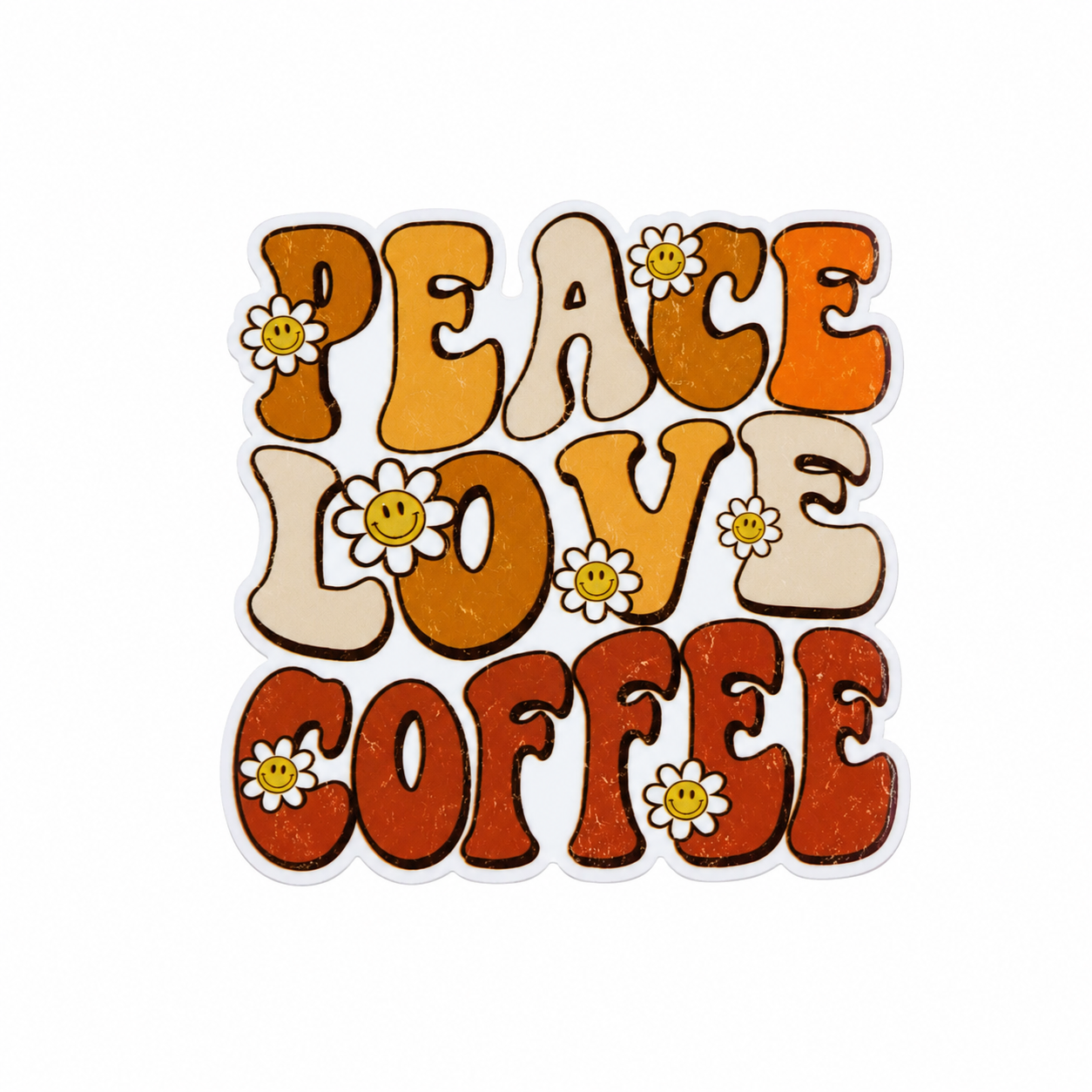 Peace, Love, Coffee | Plastic Add-On - BadgeSmith