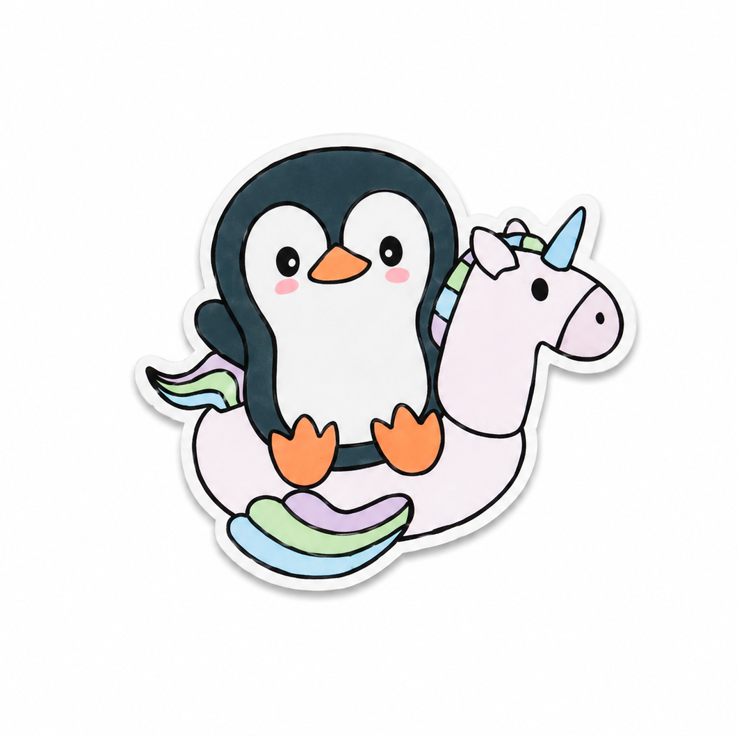 Penguin Unicorn Float | Plastic Add-On - BadgeSmith