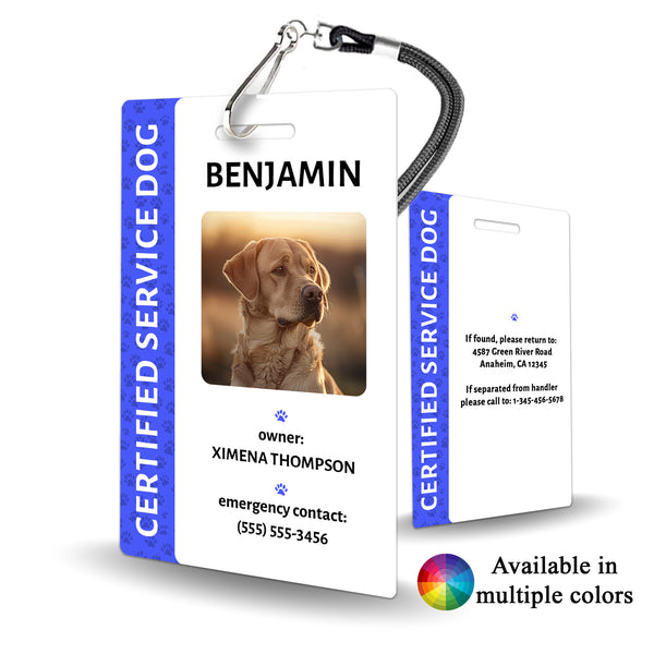 Service Dog Certification - Official Identification for Assistance Animals - BadgeSmith