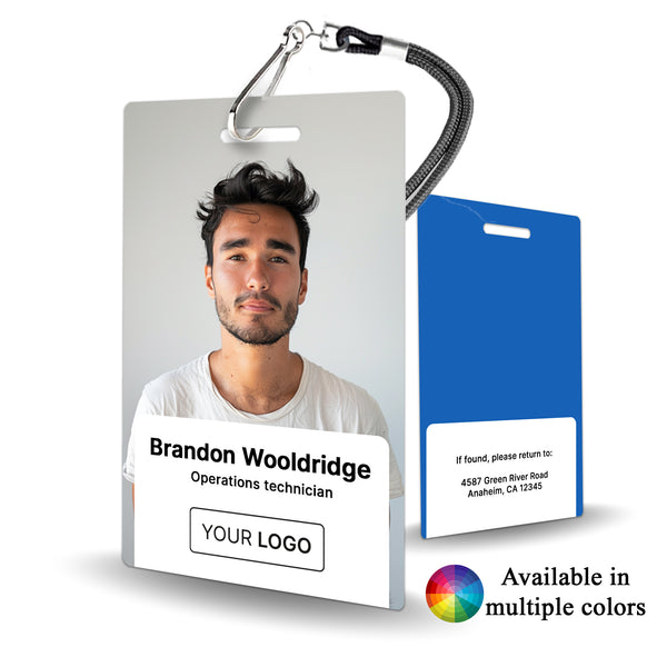Photo Headshot ID Badge - Professional Design - BadgeSmith