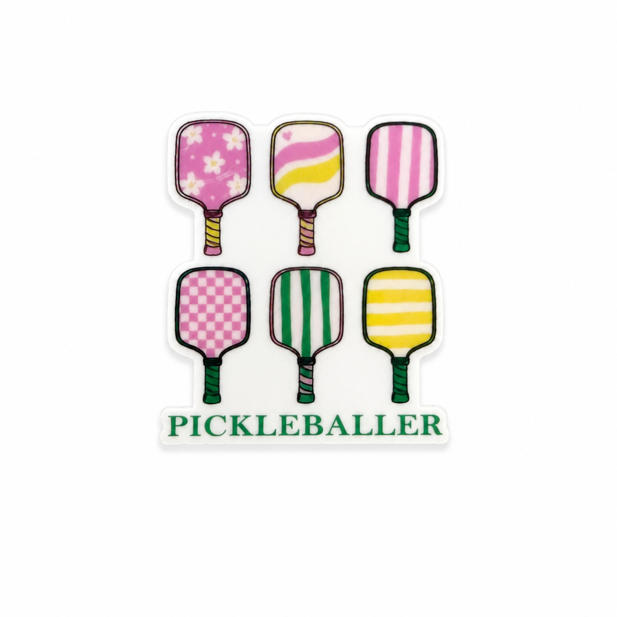 Pickleballer Pastel Paddle | Plastic Add-On - BadgeSmith