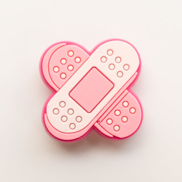 Pink Bandaid Badge Charm - BadgeSmith