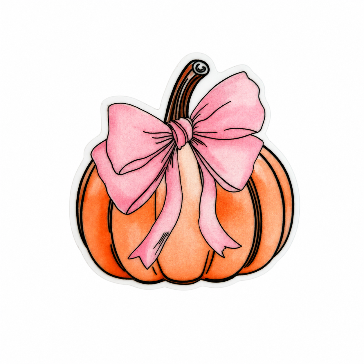Fall Pumpkin Bow | Plastic Add-On - BadgeSmith