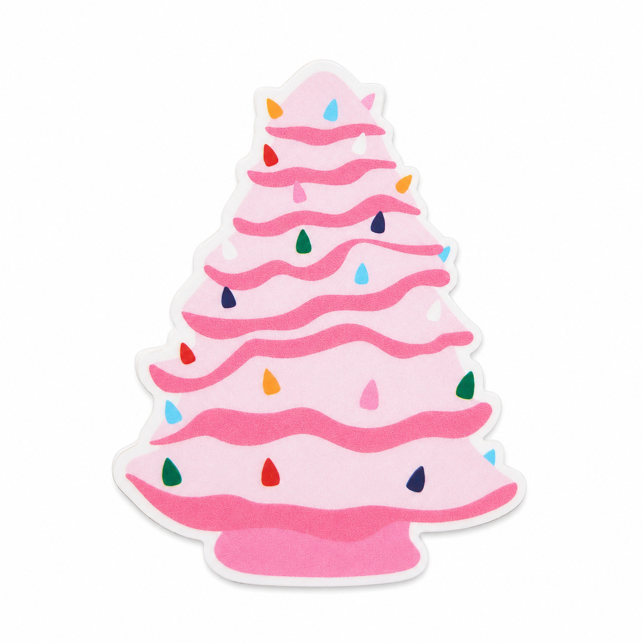 Pink Christmas Tree | Plastic Add-On - BadgeSmith