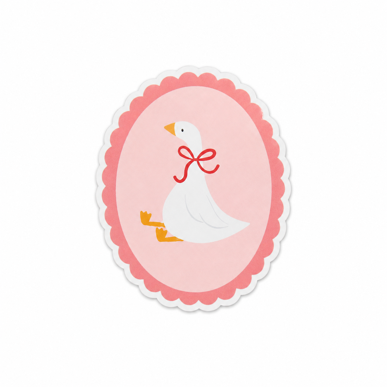 Pink Coquette Goose | Plastic Add-On - BadgeSmith