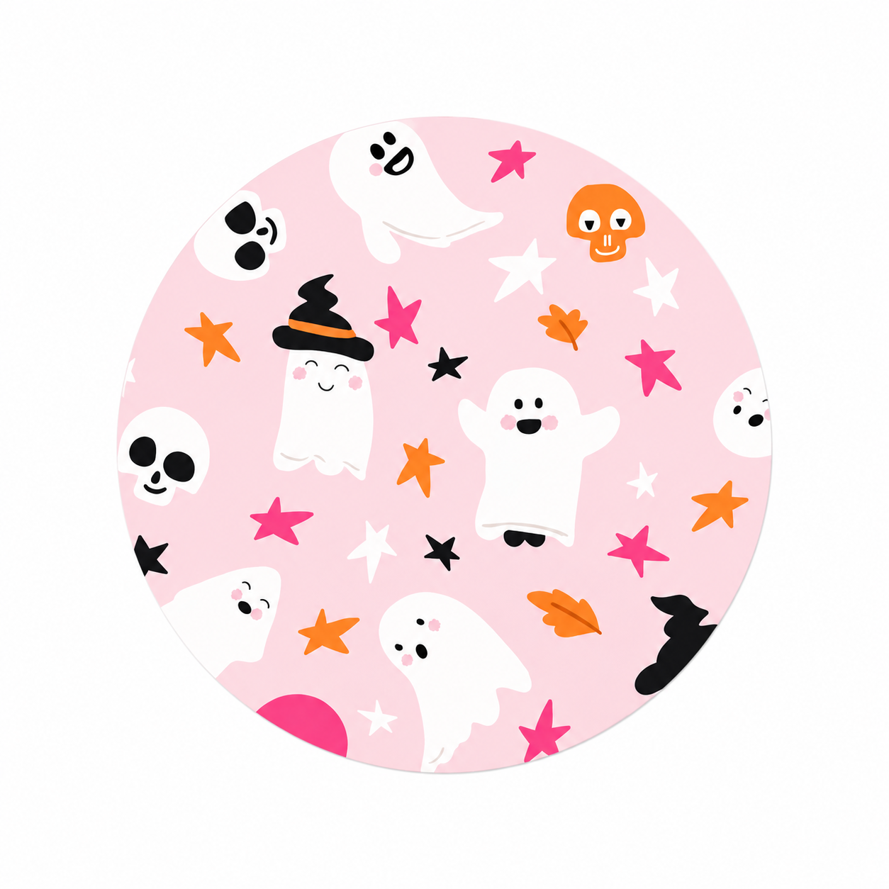 Pink Halloween Ghost | Hard Board Add-On - BadgeSmith
