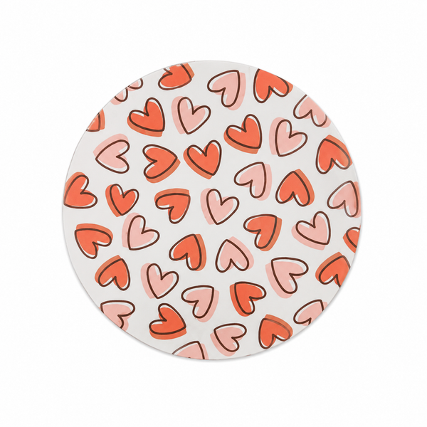 Pink Hearts | Hard Board Add-On - BadgeSmith