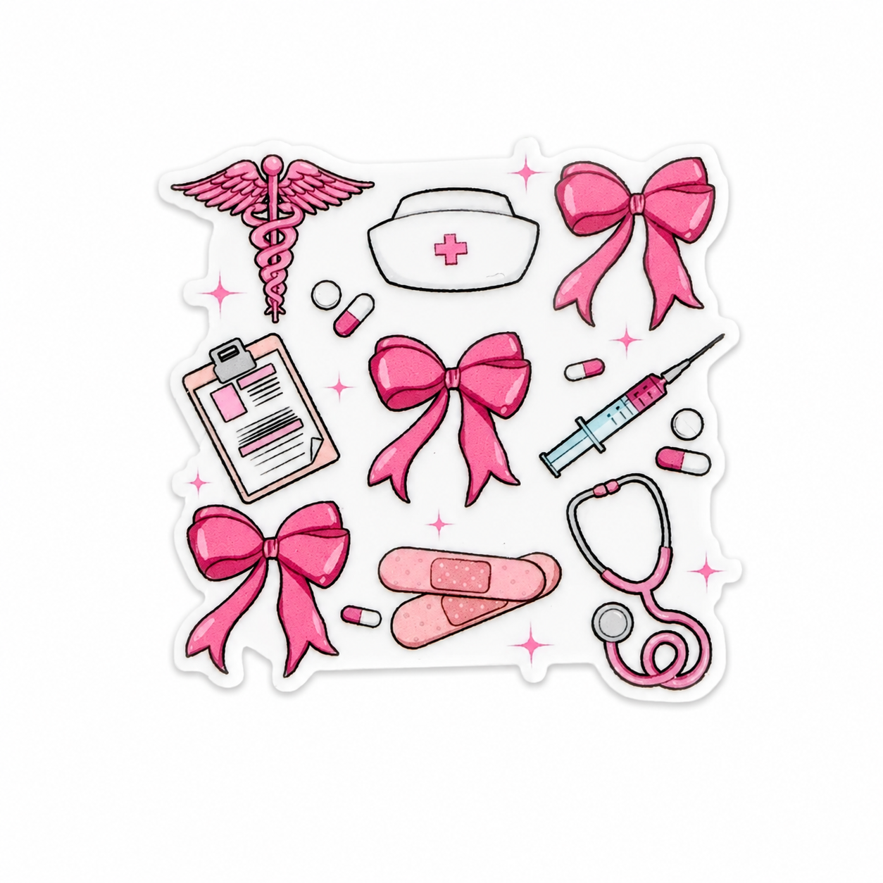 Pink Medical Icons | Plastic Add-On - BadgeSmith