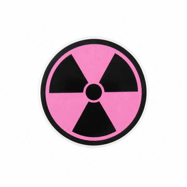 Pink XRay Radiation Sign | Plastic Add-On - BadgeSmith