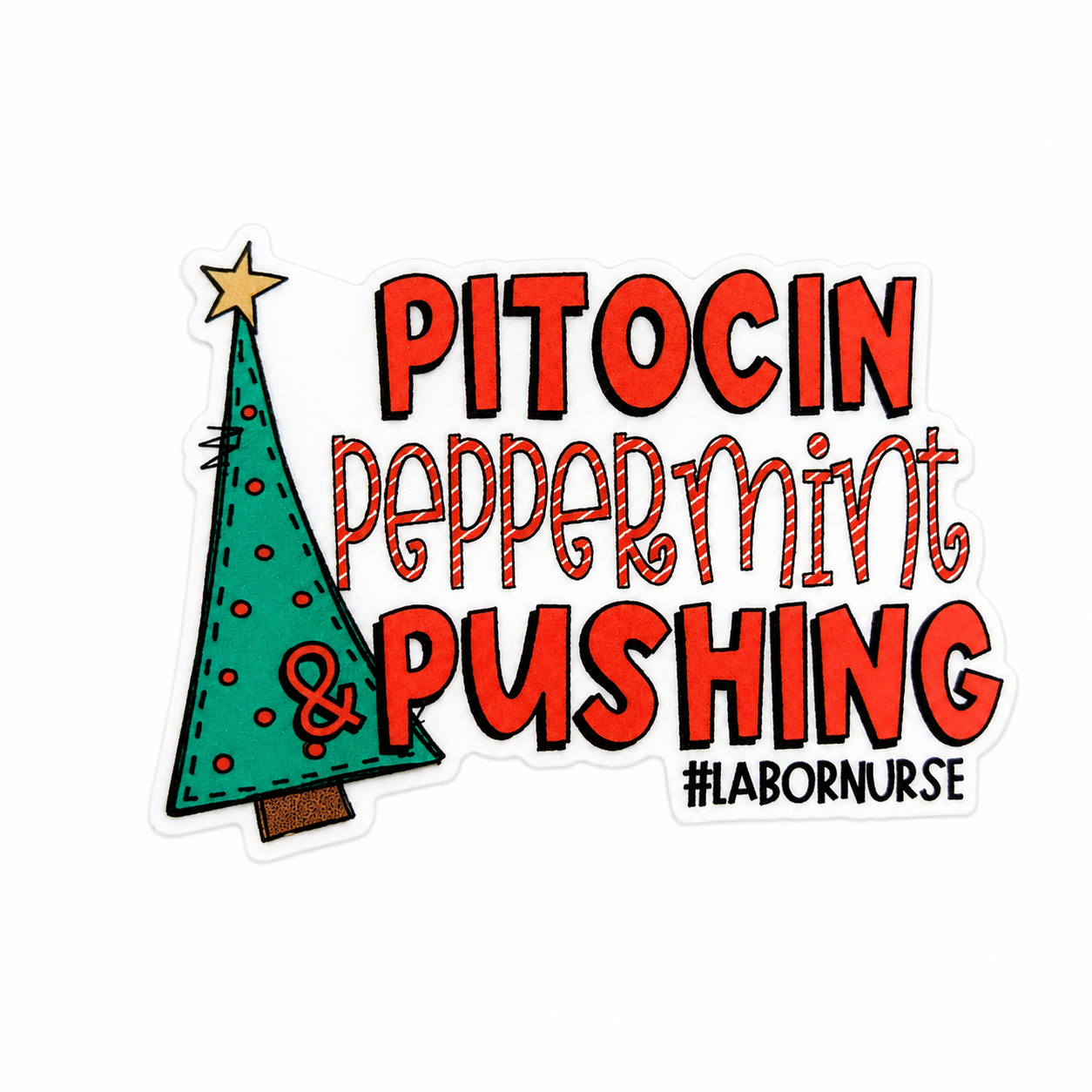 Pitocin Peppermint & Pushing | Plastic Add-On - BadgeSmith
