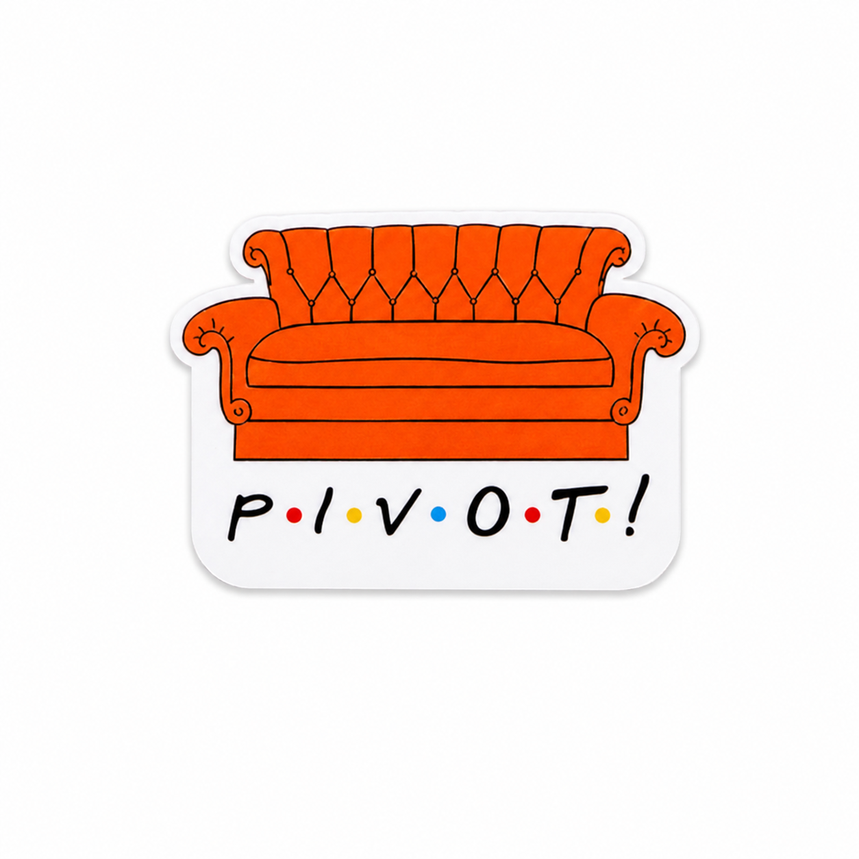 Pivot Couch, Friends | Plastic Add-On - BadgeSmith
