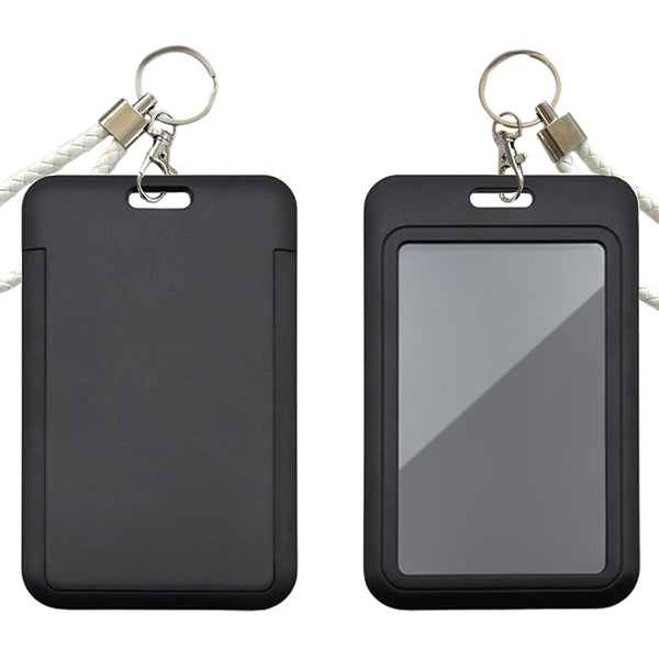 Plastic Badge Holder with Keychain - BadgeSmith