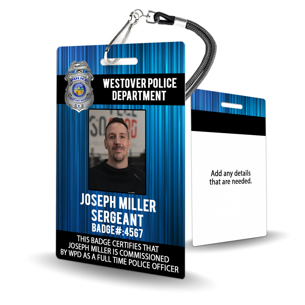 Police Officer Badge - Customizable Law Enforcement ID - BadgeSmith