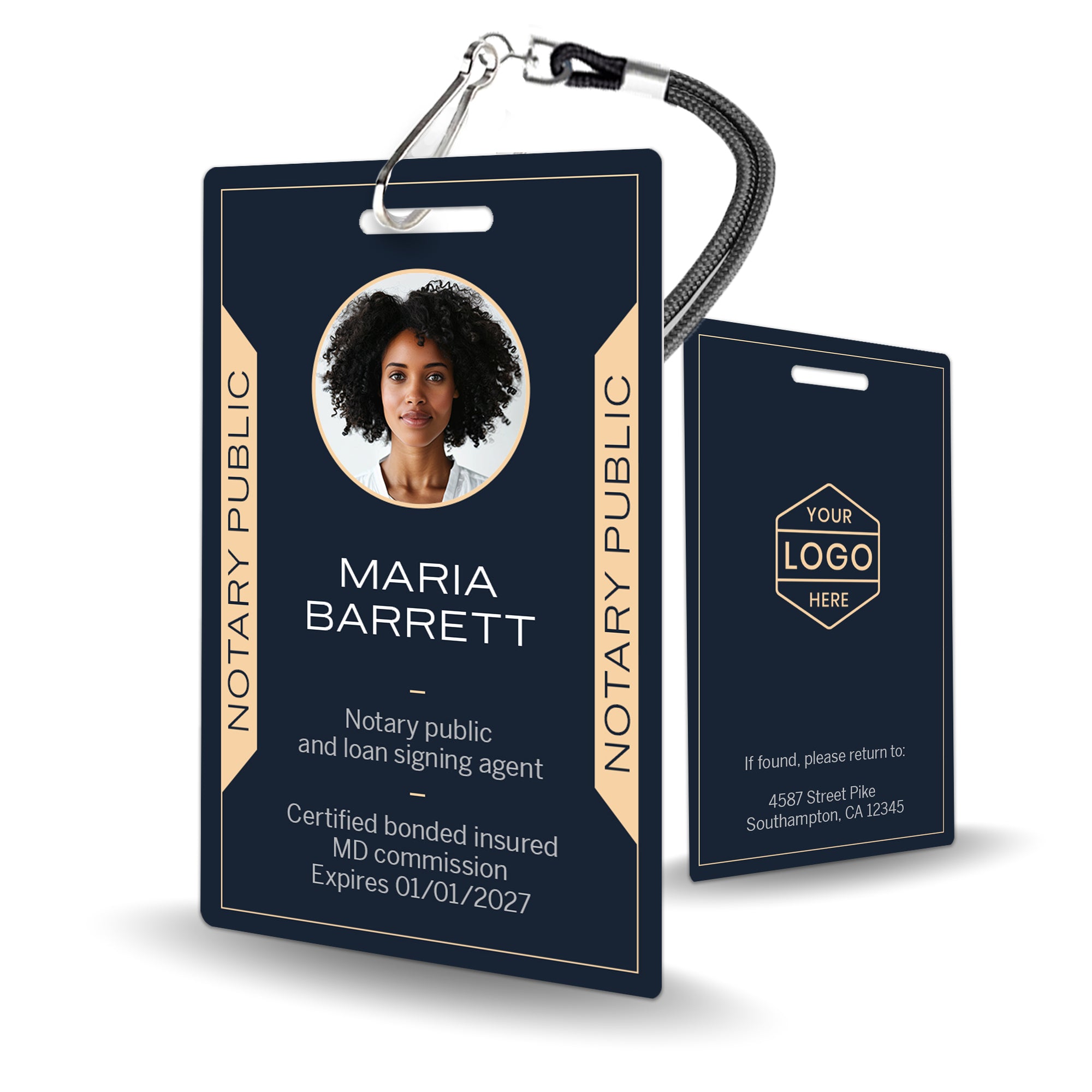 Premium Notary Badge - Personalized Design - BadgeSmith