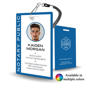 Premium Notary ID Badge - Personalized Design - BadgeSmith