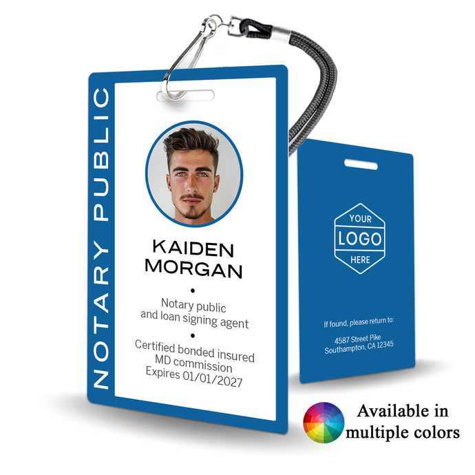 Premium Notary ID Badge - Personalized Design - BadgeSmith