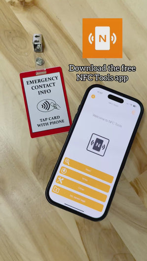 NFC Medical Alert Type 1 Diabetic Card - BadgeSmith
