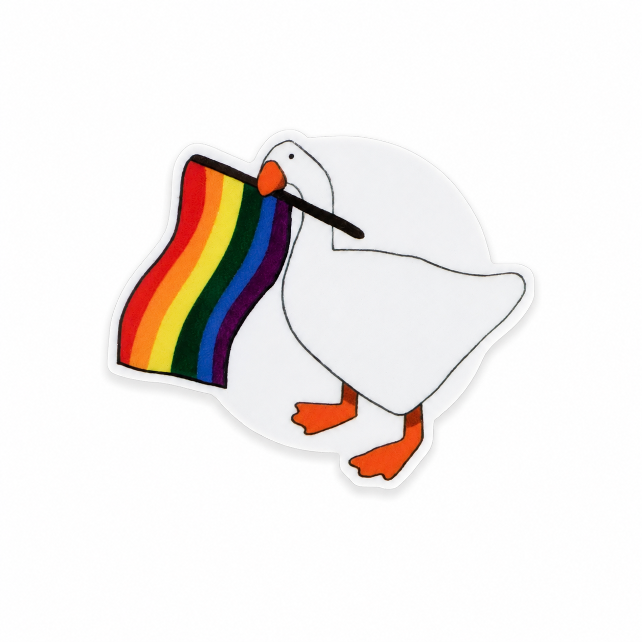 Pride Month Goose | Plastic Add-On - BadgeSmith