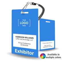 Load image into Gallery viewer, Professional Exhibitor Badge - Custom Design - BadgeSmith

