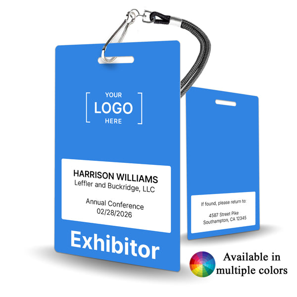 Professional Exhibitor Badge - Custom Design - BadgeSmith