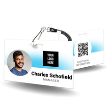 Load image into Gallery viewer, Personalized Corporate ID Badge - Custom Employee Identification Card - Horizontal - BadgeSmith
