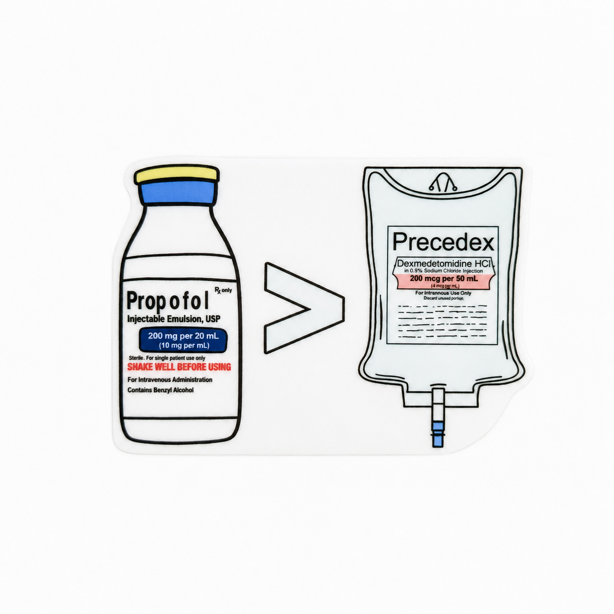 Propofol > Precedex | Plastic Add-On - BadgeSmith