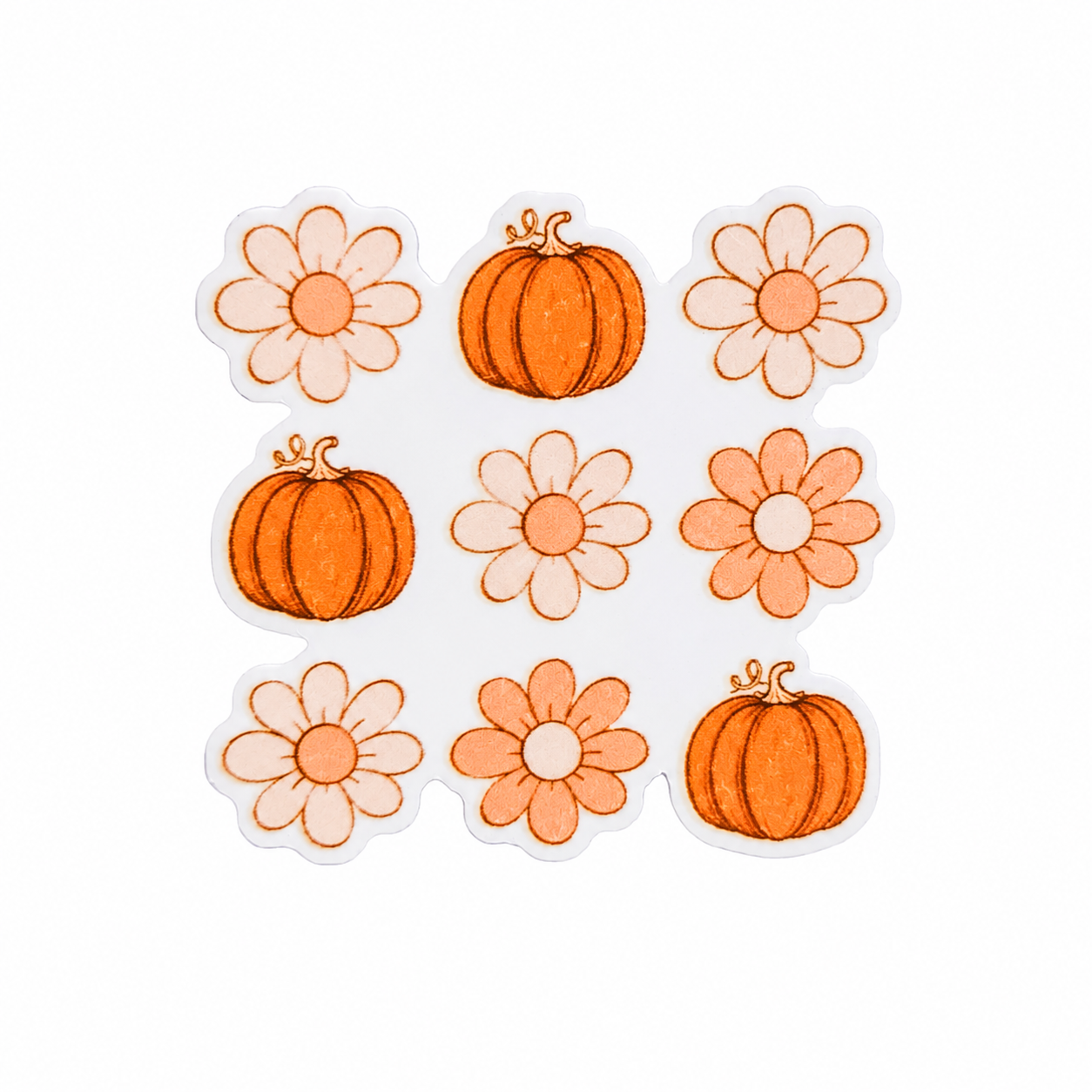 Pumpkin Daisy | Plastic Add-On - BadgeSmith
