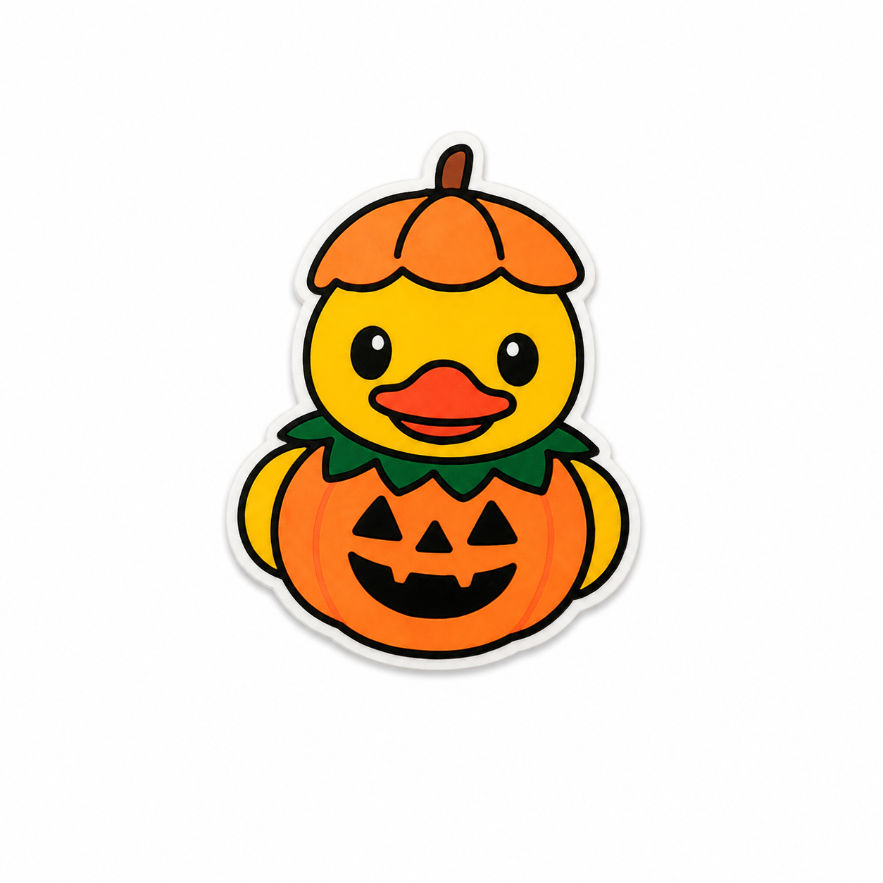 Pumpkin Duck Halloween | Plastic Add-On - BadgeSmith