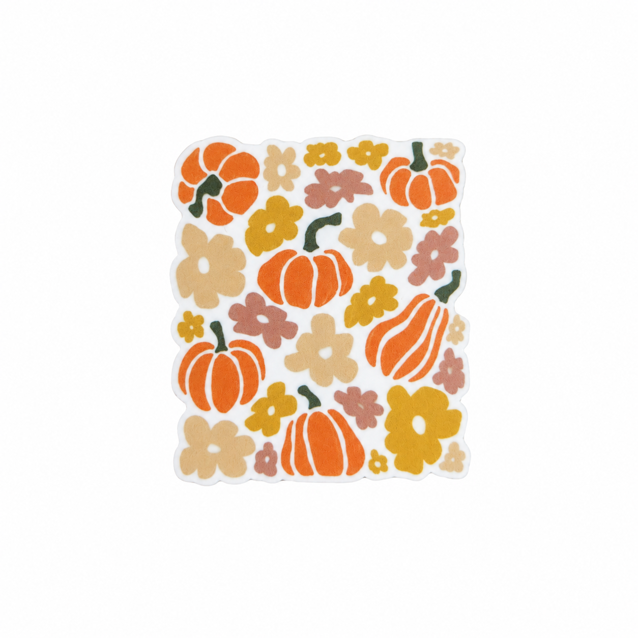 Pumpkin & Daisy Floral | Plastic Add-On - BadgeSmith