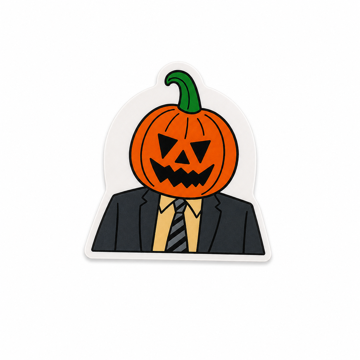 Pumpkin Head Office | Plastic Add-On - BadgeSmith