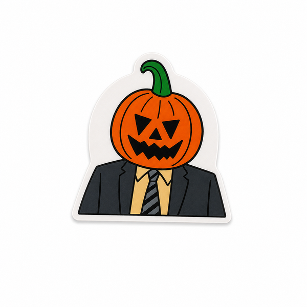 Pumpkin Head Office | Plastic Add-On - BadgeSmith