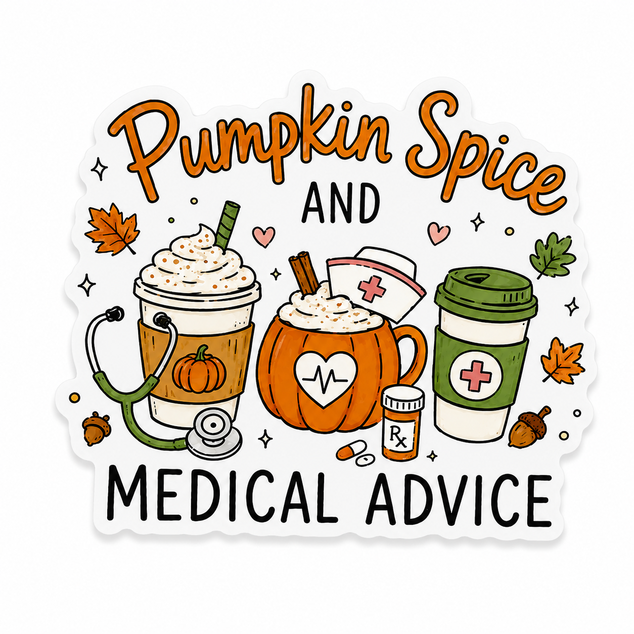 Pumpkin Spice and Medical Advice | Plastic Add-On - BadgeSmith