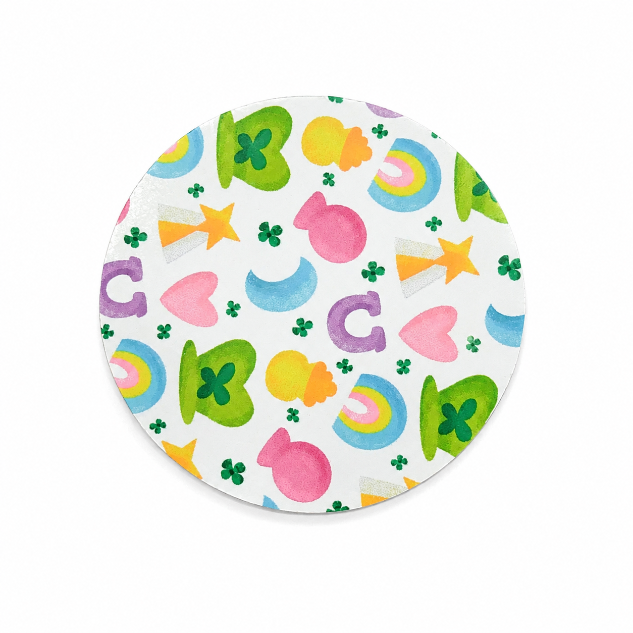 Rainbow and Clover | Hard Board Add-On - BadgeSmith