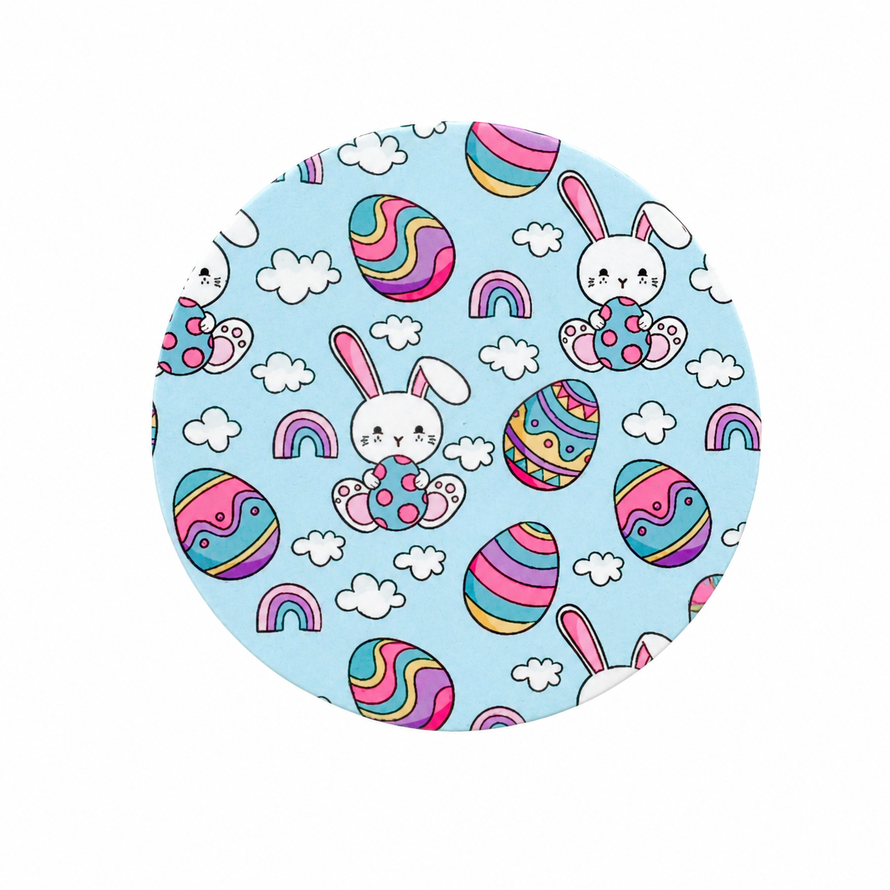 Rainbow Easter Bunny | Hard Board Add-On - BadgeSmith