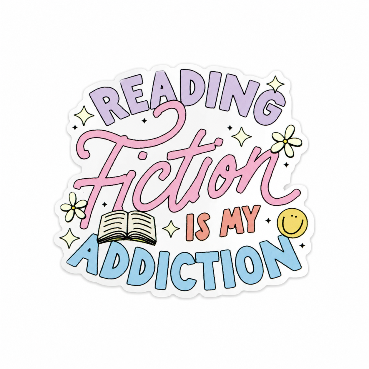 Reading Fiction Is My Addiction | Plastic Add-On - BadgeSmith