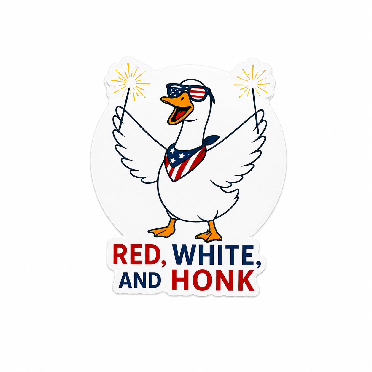 Red, White, and Honk | Plastic Add-On - BadgeSmith