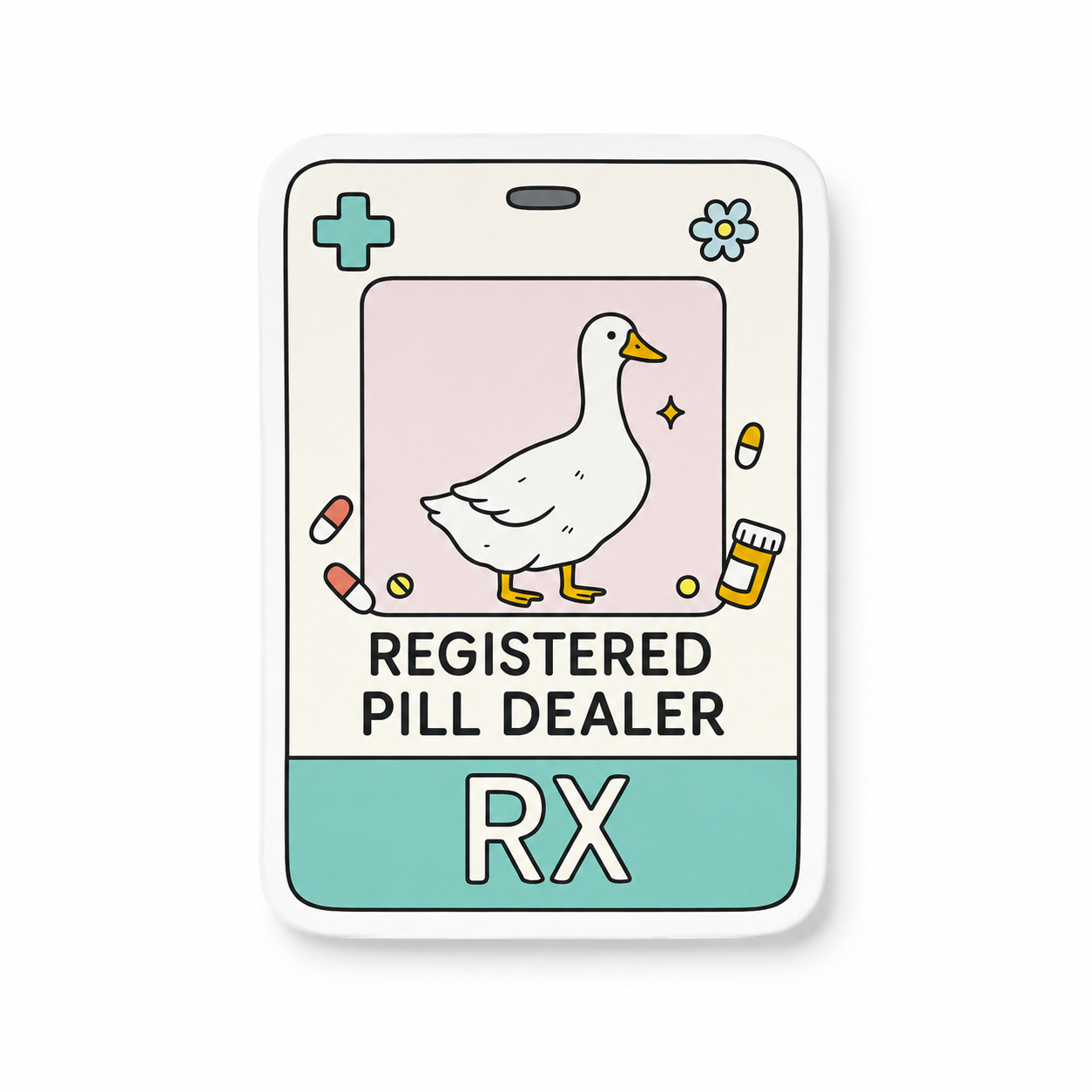 Registered Pill Dealer RX Goose | Plastic Add-On - BadgeSmith