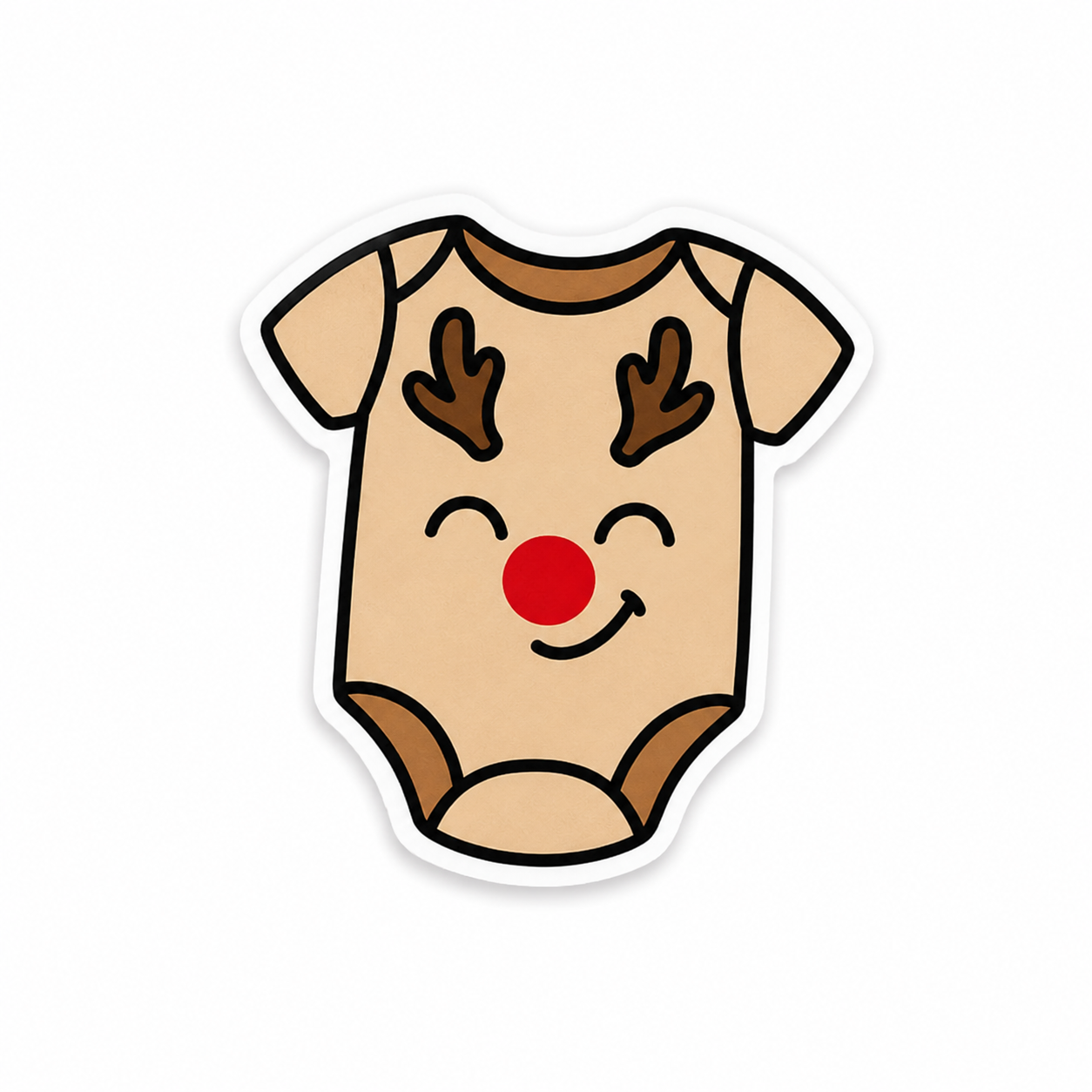 Reindeer Baby Onesie | Plastic Add-On - BadgeSmith