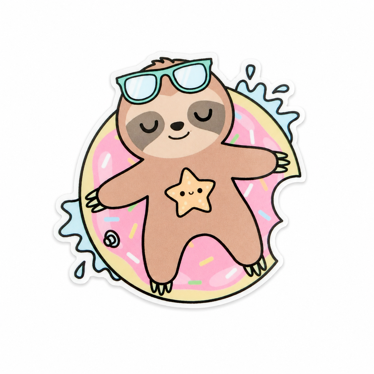Relaxing Sloth Floatie | Plastic Add-On - BadgeSmith