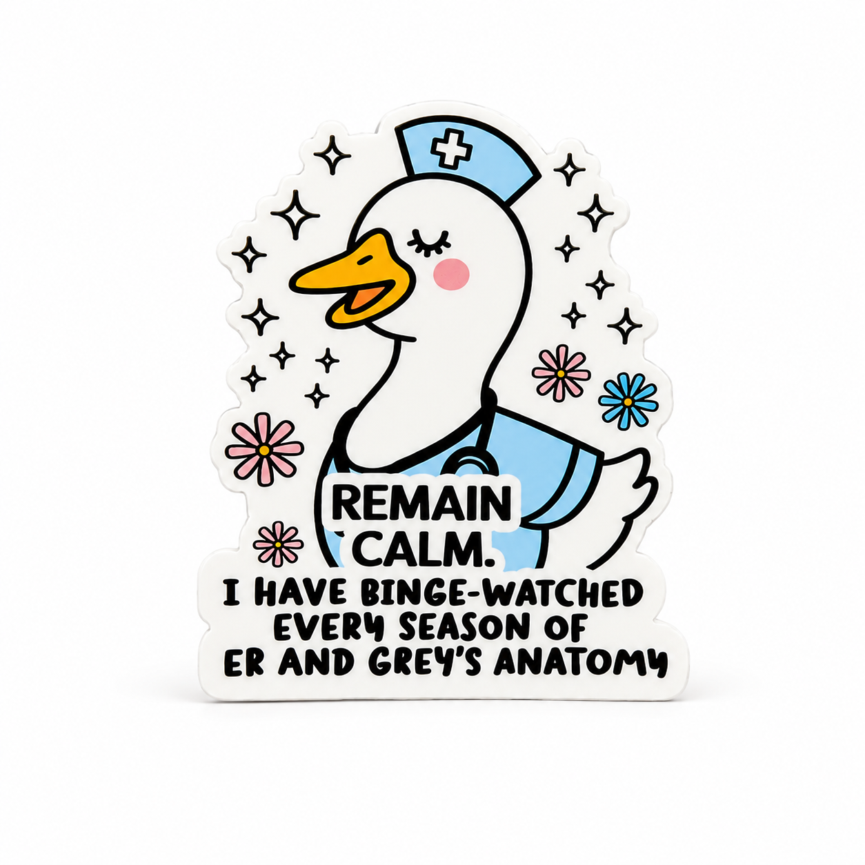 Remain Calm I Have Binge Watched | Plastic Add-On - BadgeSmith