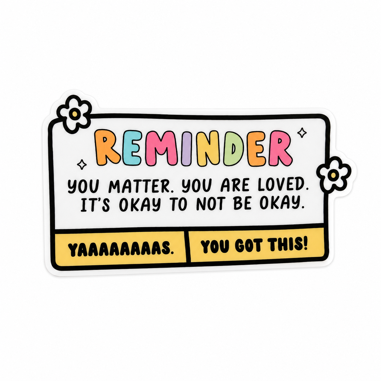 Reminder You Matter You Are Loved | Plastic Add-On - BadgeSmith
